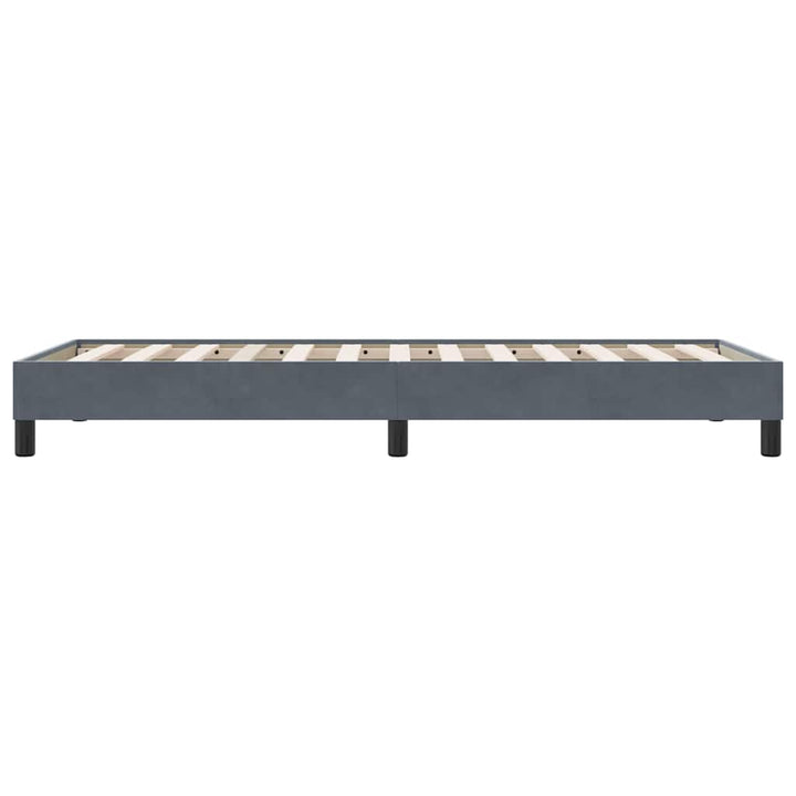kontinentalseng uden madras 80x210 cm fløjl mørkegrå