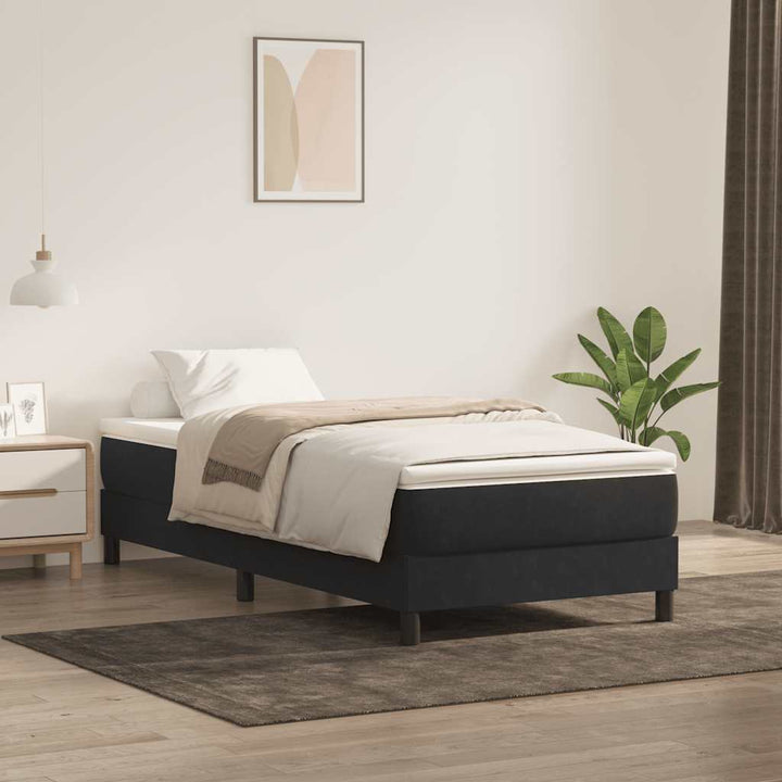 kontinentalseng uden madras 80x210 cm fløjl sort