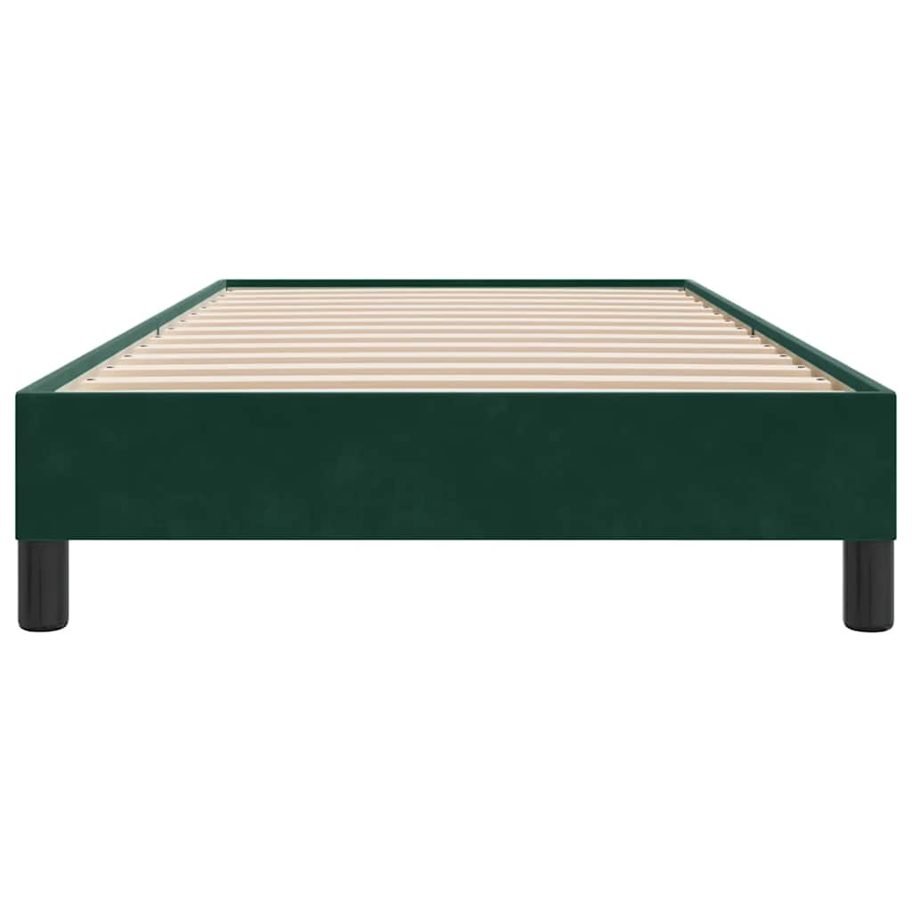 kontinentalseng uden madras 80x210 cm fløjl mørkegrøn