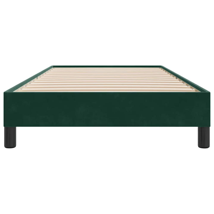 kontinentalseng uden madras 80x210 cm fløjl mørkegrøn