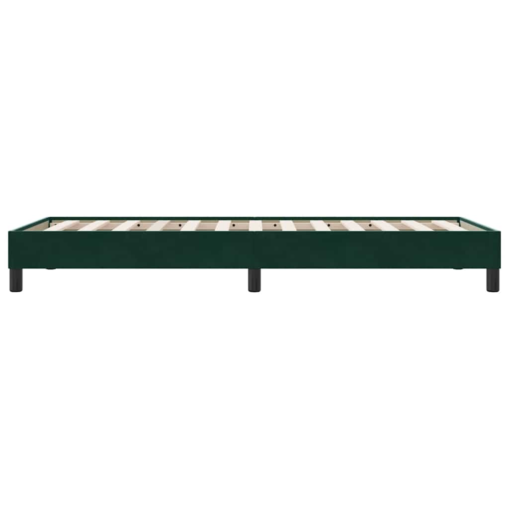 kontinentalseng uden madras 80x210 cm fløjl mørkegrøn
