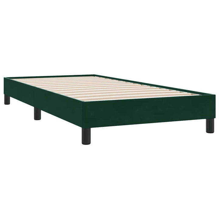 kontinentalseng uden madras 80x210 cm fløjl mørkegrøn