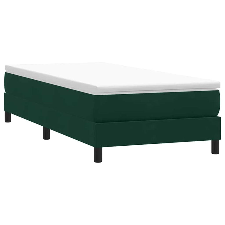 kontinentalseng uden madras 80x210 cm fløjl mørkegrøn