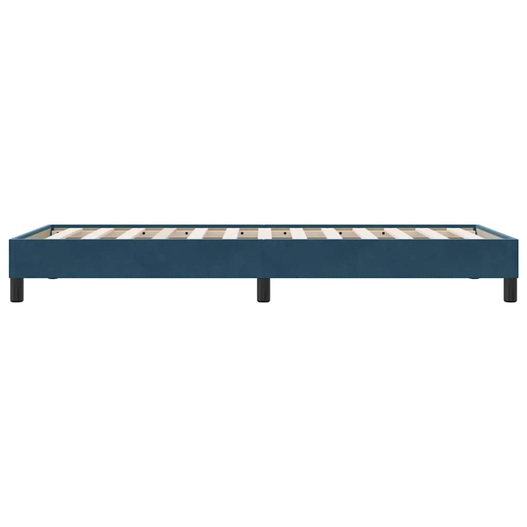 kontinentalseng uden madras 80x210 cm fløjl mørkeblå