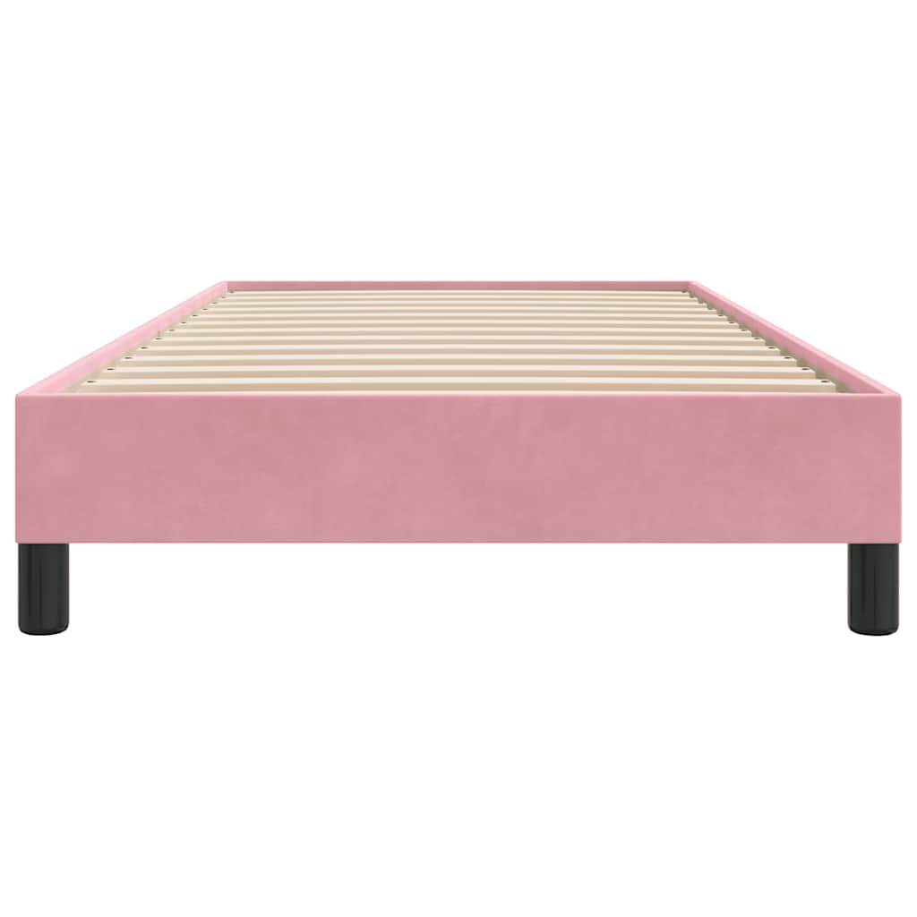 kontinentalseng uden madras 80x210 cm fløjl lyserød