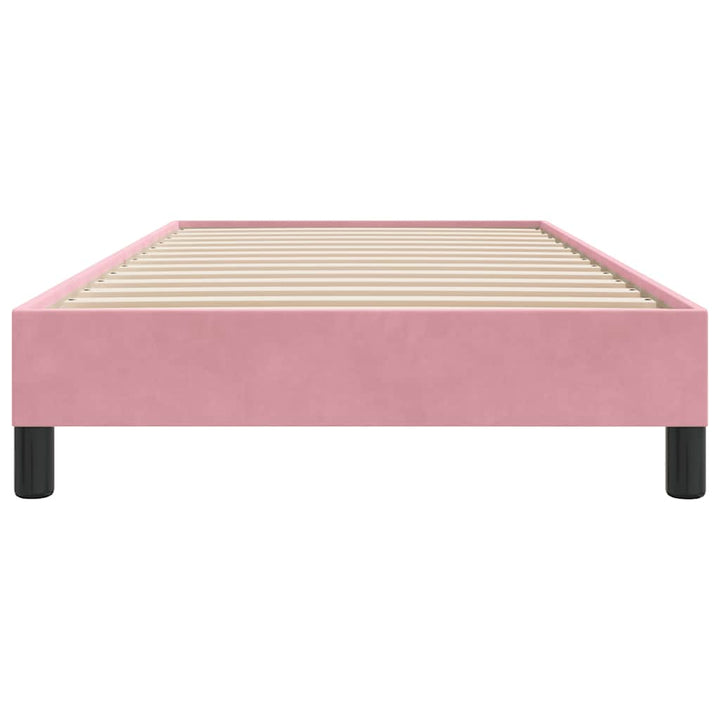 kontinentalseng uden madras 80x210 cm fløjl lyserød
