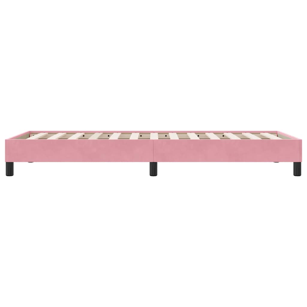 kontinentalseng uden madras 80x210 cm fløjl lyserød
