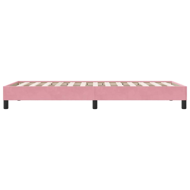 kontinentalseng uden madras 80x210 cm fløjl lyserød