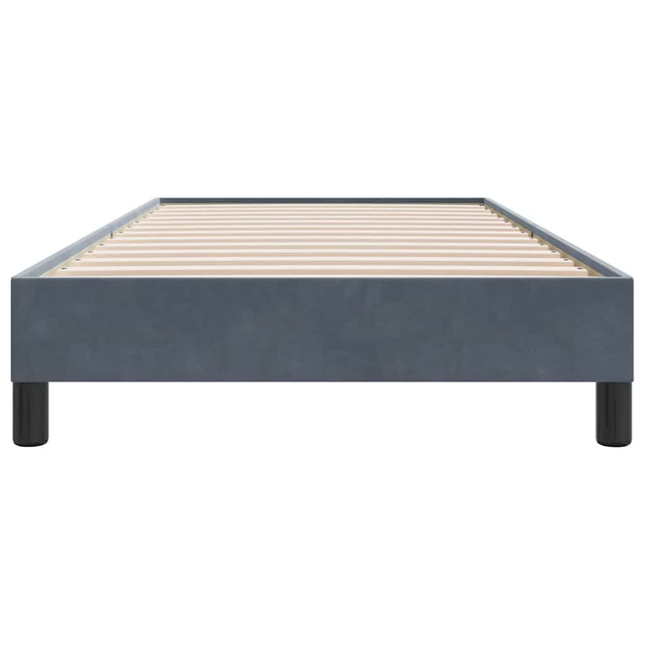 kontinentalseng uden madras 90x210 cm fløjl mørkegrå