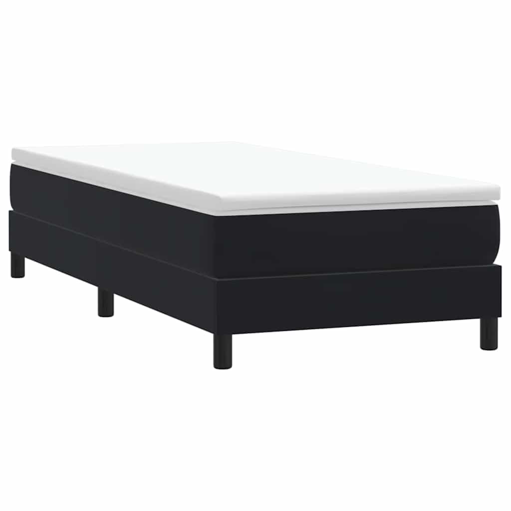 kontinentalseng uden madras 90x210 cm fløjl sort