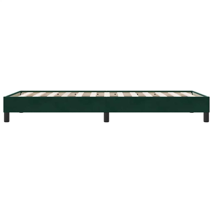 kontinentalseng uden madras 90x210 cm fløjl mørkegrøn