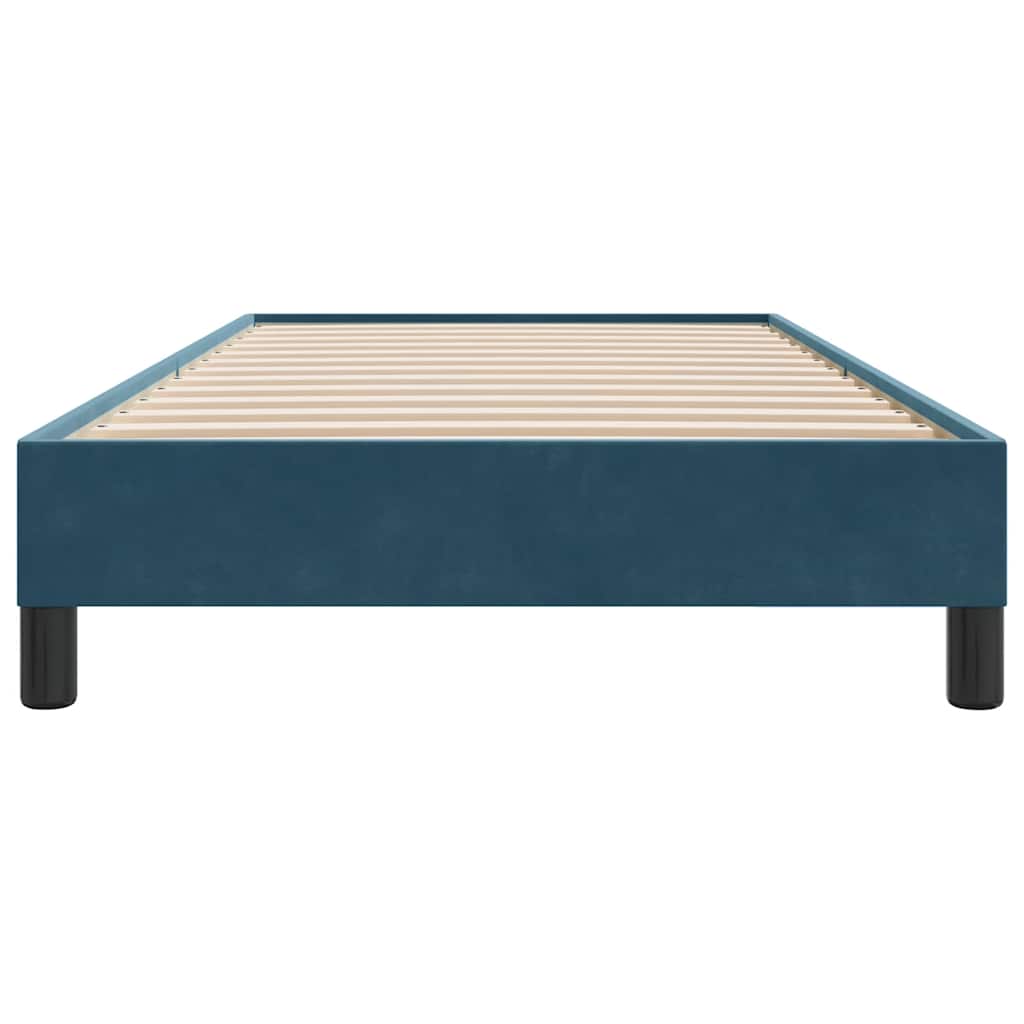 kontinentalseng uden madras 90x210 cm fløjl mørkeblå