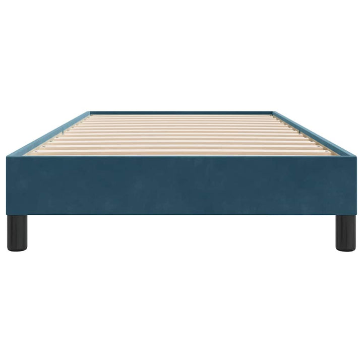 kontinentalseng uden madras 90x210 cm fløjl mørkeblå