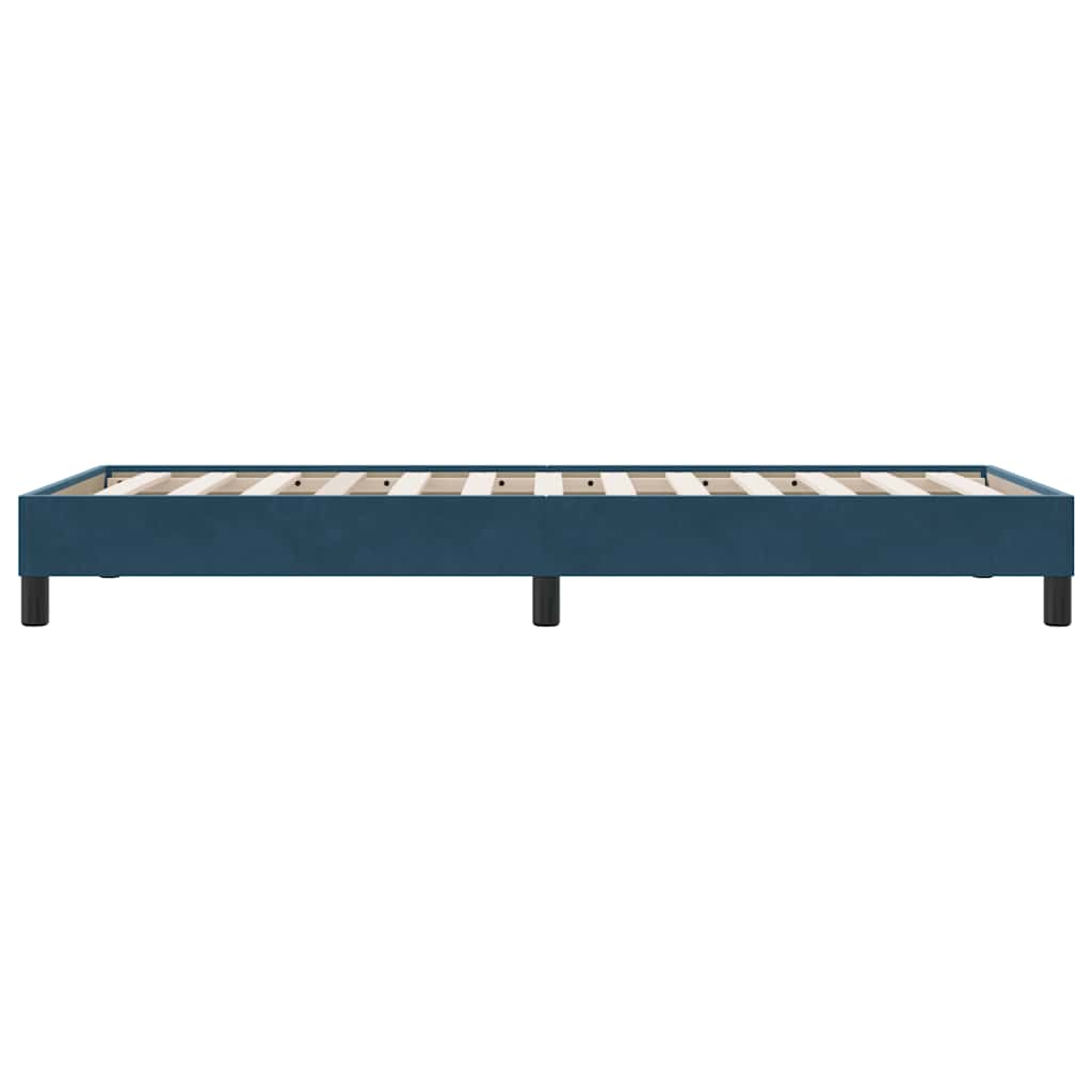 kontinentalseng uden madras 90x210 cm fløjl mørkeblå