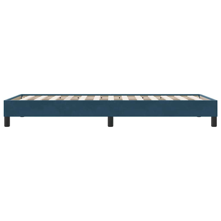 kontinentalseng uden madras 90x210 cm fløjl mørkeblå