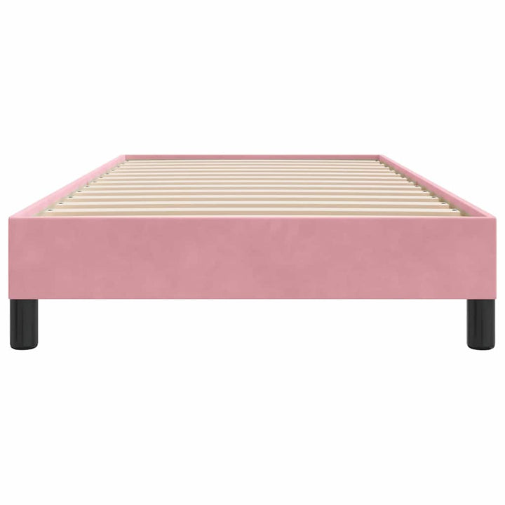 kontinentalseng uden madras 90x210 cm fløjl lyserød