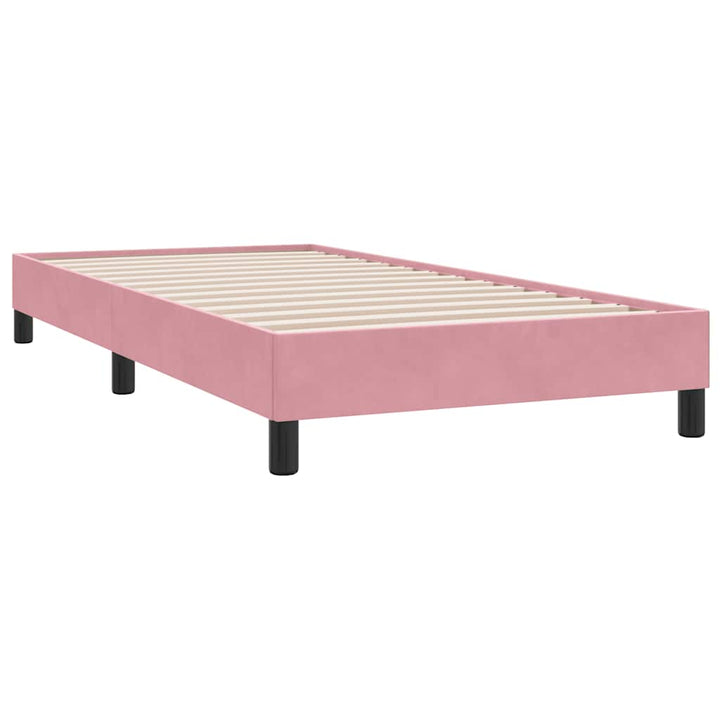 kontinentalseng uden madras 90x210 cm fløjl lyserød