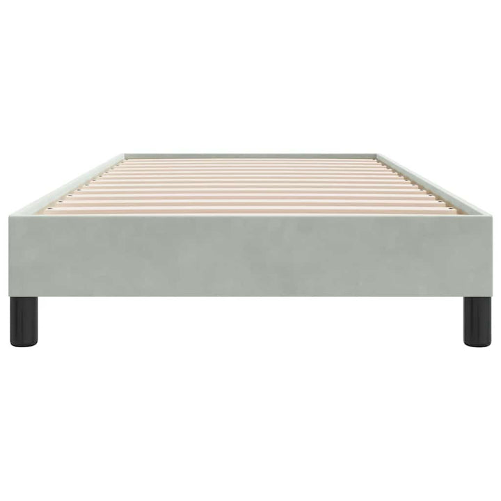 kontinentalseng uden madras 100x210 cm fløjl lysegrå