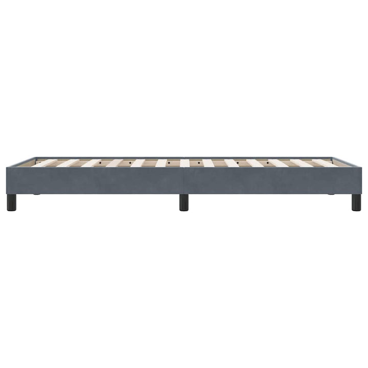 kontinentalseng uden madras 100x210 cm fløjl mørkegrå