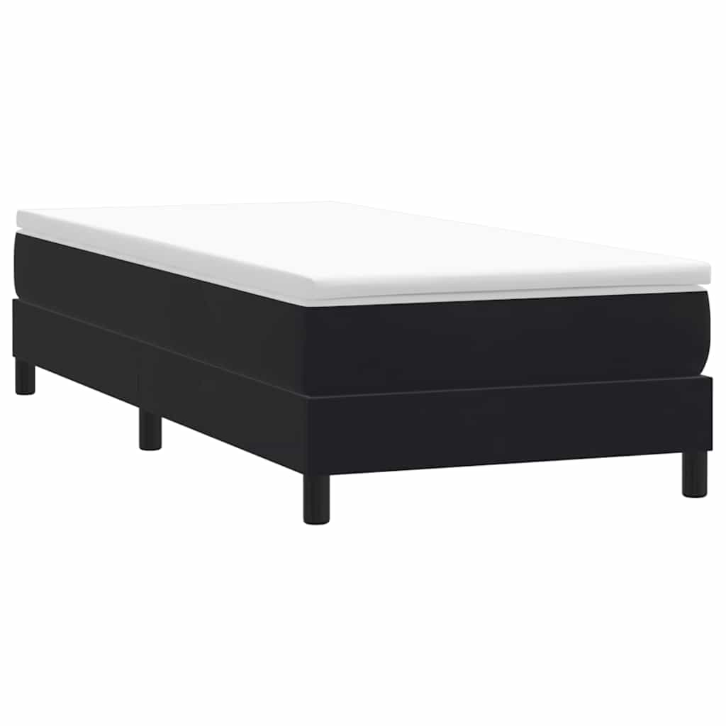 kontinentalseng uden madras 100x210 cm fløjl sort