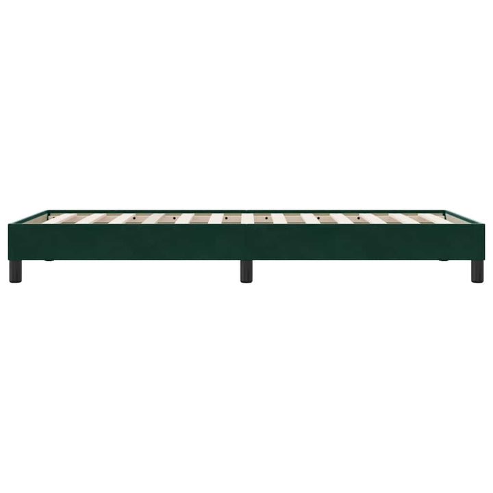 kontinentalseng uden madras 100x210 cm fløjl mørkegrøn