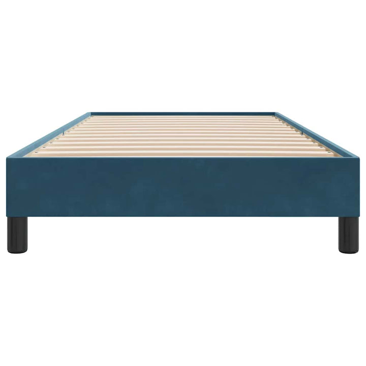 kontinentalseng uden madras 100x210 cm fløjl mørkeblå