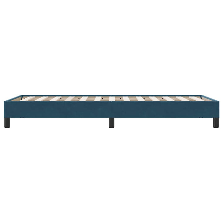 kontinentalseng uden madras 100x210 cm fløjl mørkeblå
