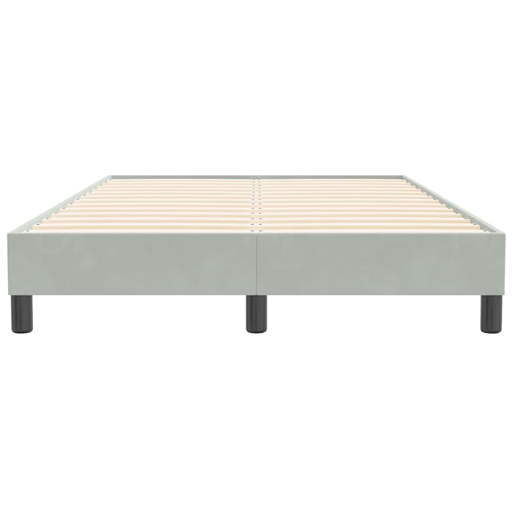 kontinentalseng uden madras 120x210 cm fløjl lysegrå