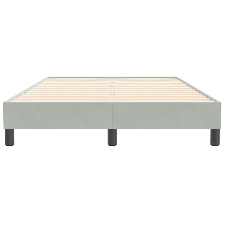 kontinentalseng uden madras 120x210 cm fløjl lysegrå