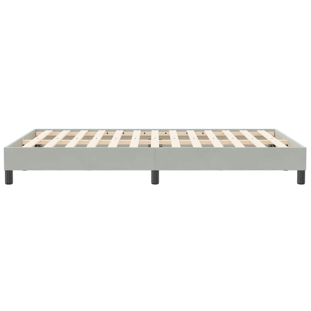 kontinentalseng uden madras 120x210 cm fløjl lysegrå