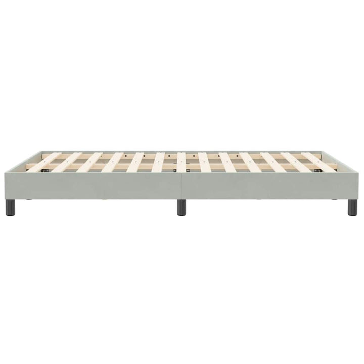 kontinentalseng uden madras 120x210 cm fløjl lysegrå