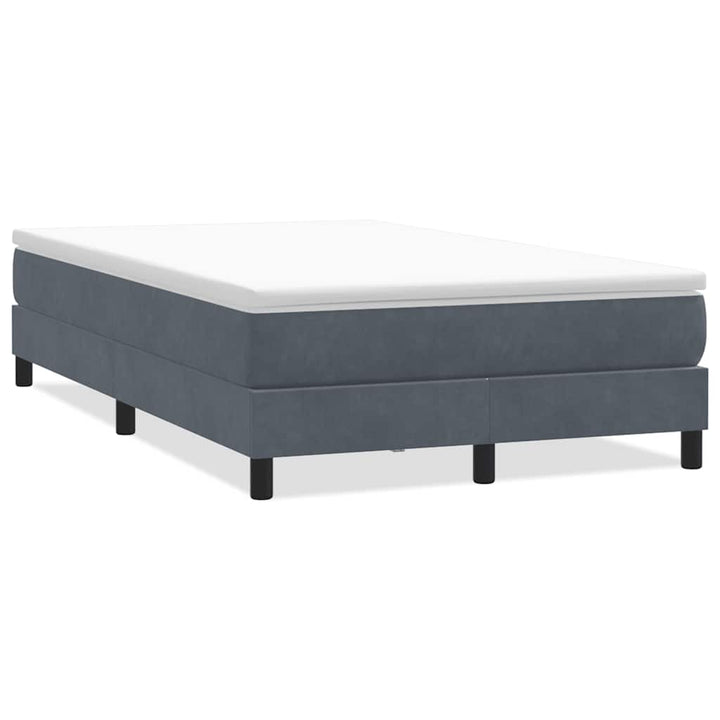 kontinentalseng uden madras 120x210 cm fløjl mørkegrå