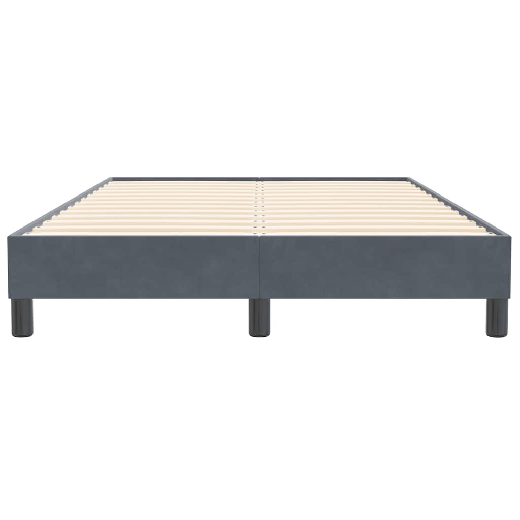 kontinentalseng uden madras 120x210 cm fløjl mørkegrå