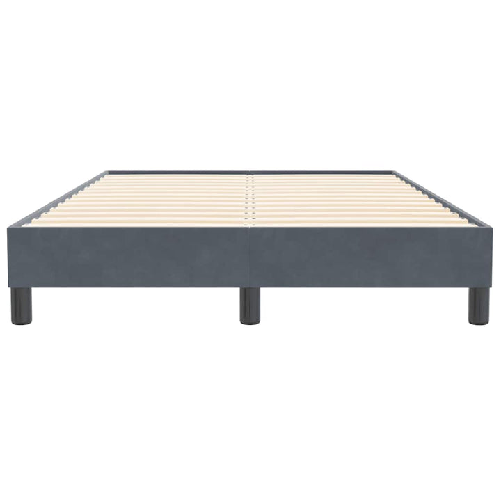 kontinentalseng uden madras 120x210 cm fløjl mørkegrå