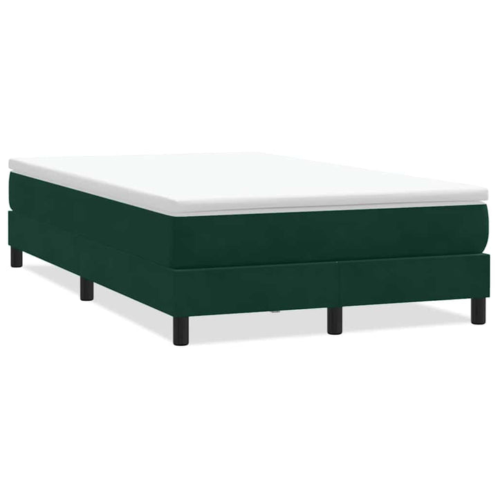 kontinentalseng uden madras 120x210 cm fløjl mørkegrøn