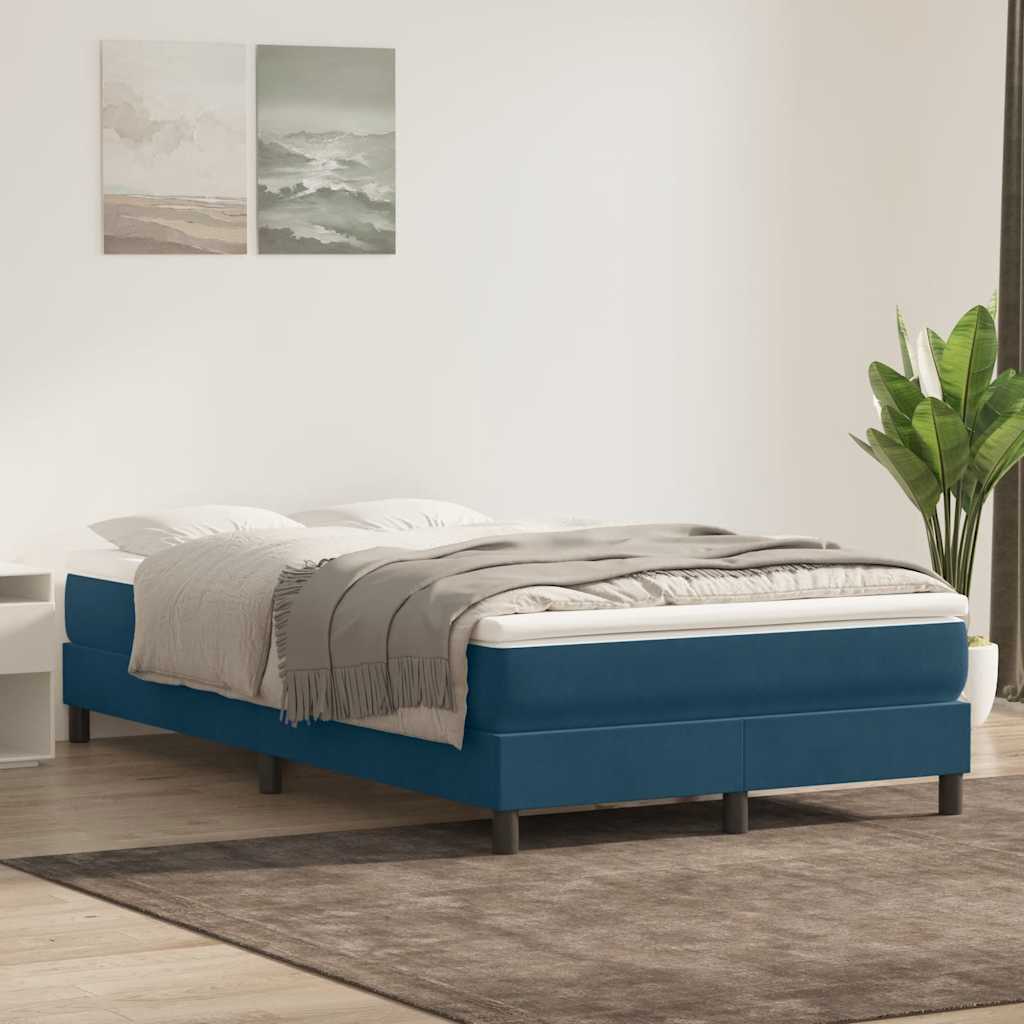 kontinentalseng uden madras 120x210 cm fløjl mørkeblå