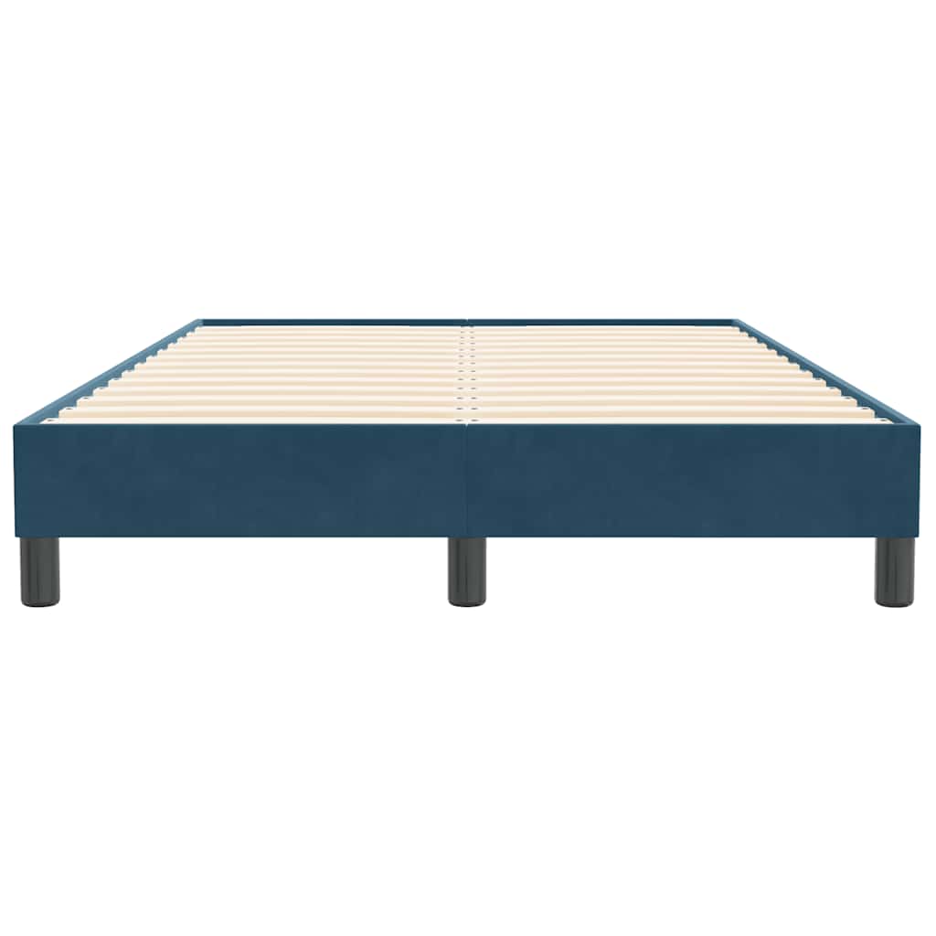 kontinentalseng uden madras 120x210 cm fløjl mørkeblå