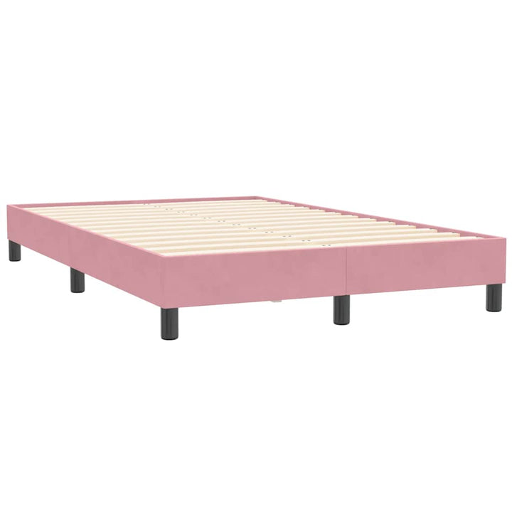 kontinentalseng uden madras 120x210 cm fløjl lyserød