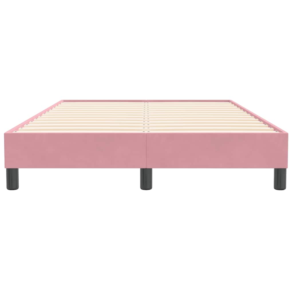 kontinentalseng uden madras 120x210 cm fløjl lyserød
