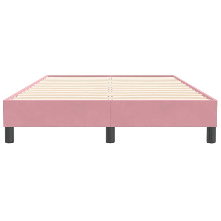 kontinentalseng uden madras 120x210 cm fløjl lyserød