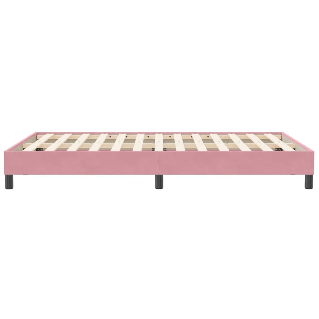 kontinentalseng uden madras 120x210 cm fløjl lyserød