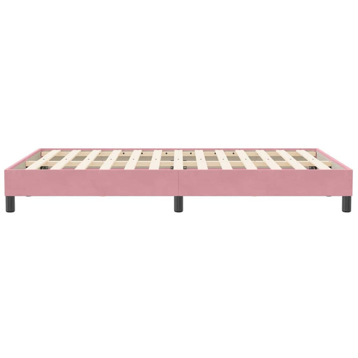 kontinentalseng uden madras 120x210 cm fløjl lyserød