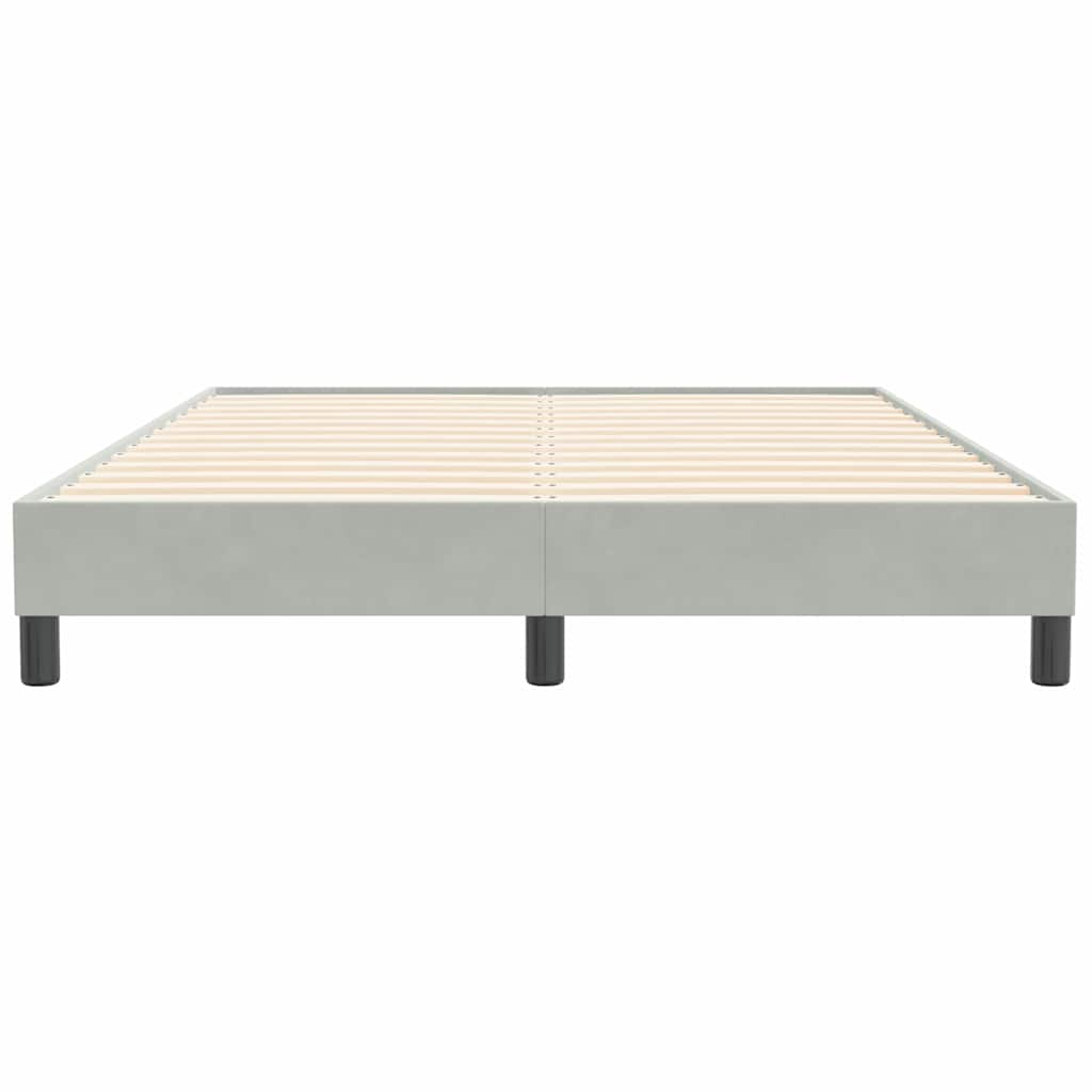 kontinentalseng uden madras 140x210 cm fløjl lysegrå