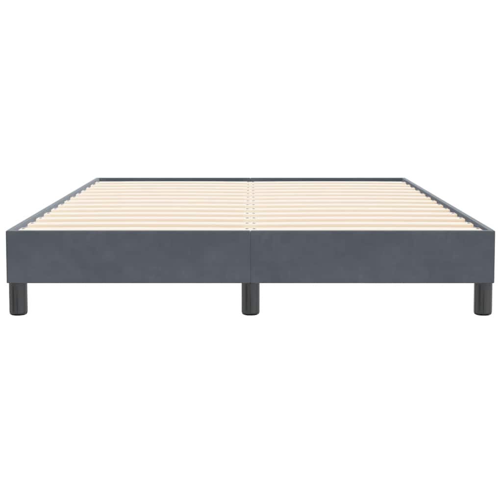 kontinentalseng uden madras 140x210 cm fløjl mørkegrå