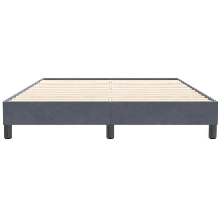 kontinentalseng uden madras 140x210 cm fløjl mørkegrå