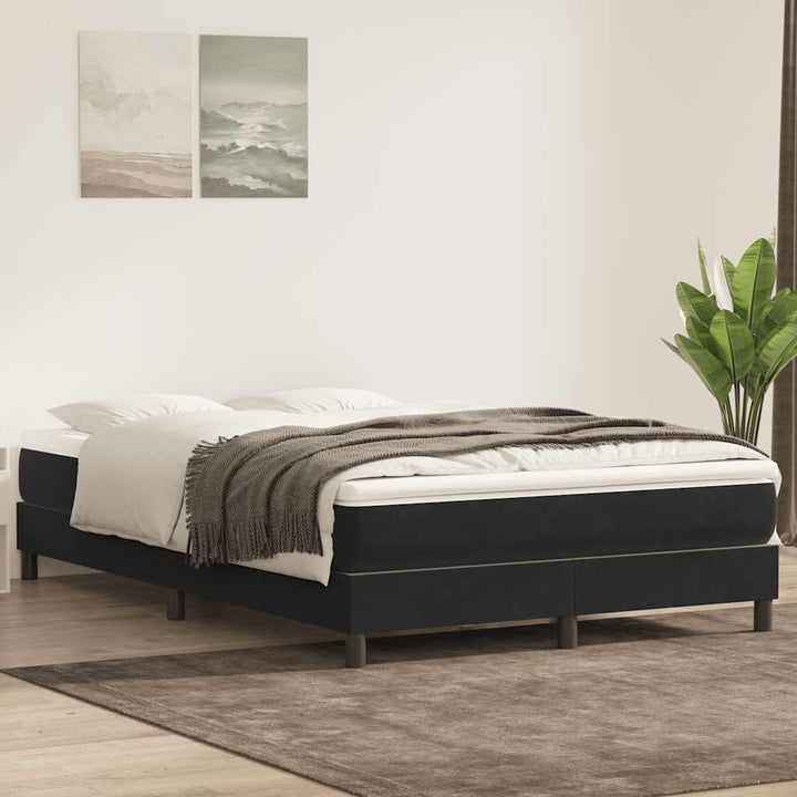 kontinentalseng uden madras 140x210 cm fløjl sort