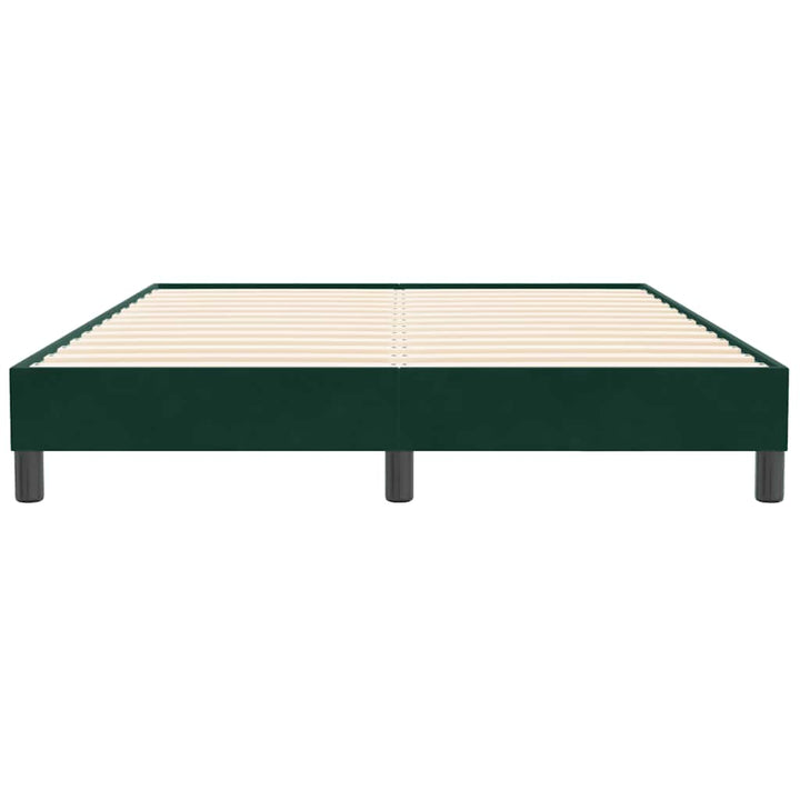 kontinentalseng uden madras 140x210 cm fløjl mørkegrøn