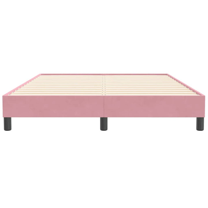 kontinentalseng uden madras 140x210 cm fløjl lyserød