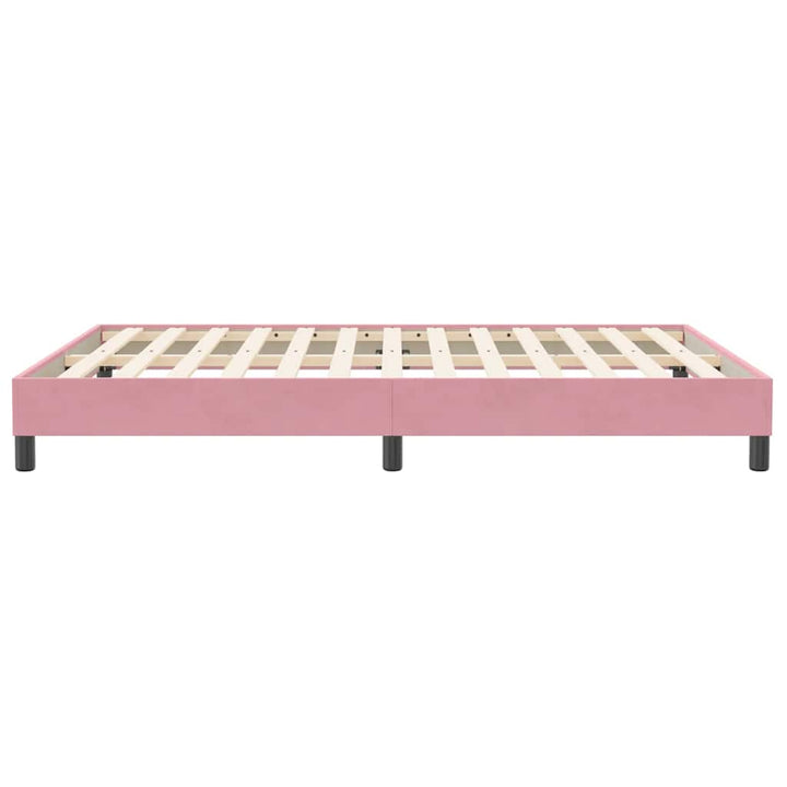 kontinentalseng uden madras 140x210 cm fløjl lyserød