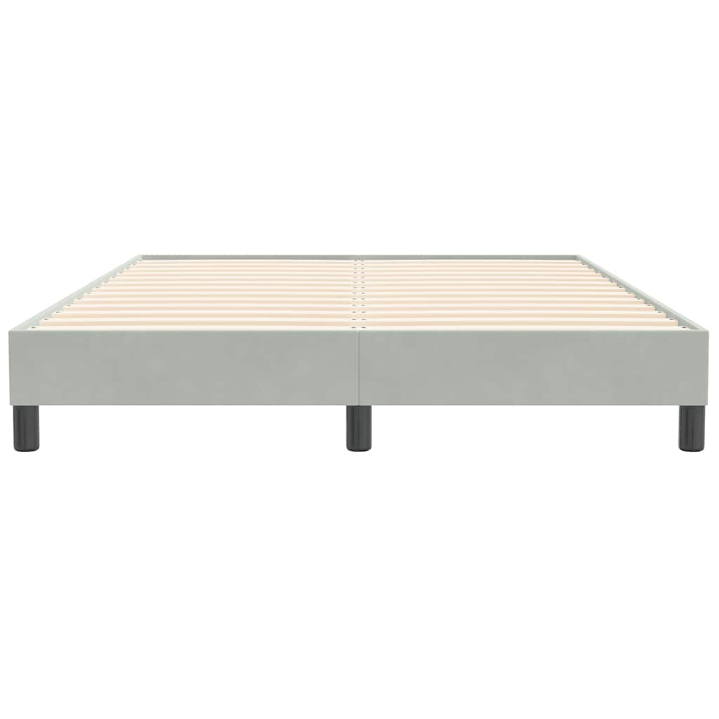 kontinentalseng uden madras 160x210 cm fløjl lysegrå